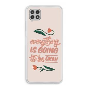 CaseCompany Optimistic flower girl: Samsung Galaxy A22 4G Transparant Hoesje