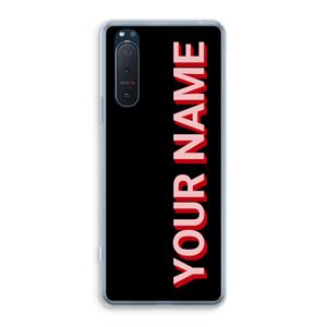 CaseCompany Namecase: Sony Xperia 5 II Transparant Hoesje