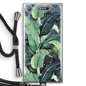 CaseCompany Bananenbladeren: Sony Xperia XZ1 Transparant Hoesje met koord