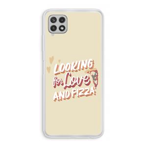 CaseCompany Pizza is the answer: Samsung Galaxy A22 4G Transparant Hoesje