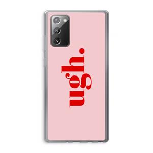 CaseCompany Ugh: Samsung Galaxy Note 20 / Note 20 5G Transparant Hoesje