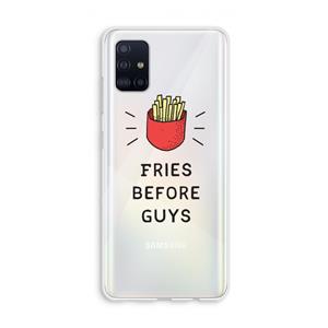 CaseCompany Fries before guys: Galaxy A51 4G Transparant Hoesje