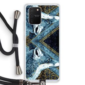 CaseCompany Golden Fox: Samsung Galaxy S10 Lite Transparant Hoesje met koord