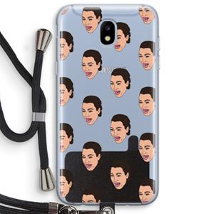 CaseCompany Ugly Cry Call: Samsung Galaxy J5 (2017) Transparant Hoesje met koord