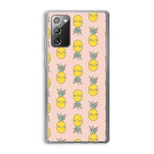 CaseCompany Ananas: Samsung Galaxy Note 20 / Note 20 5G Transparant Hoesje