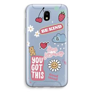 CaseCompany Positivity: Samsung Galaxy J5 (2017) Transparant Hoesje