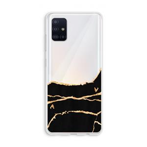 CaseCompany Gouden marmer: Galaxy A51 4G Transparant Hoesje