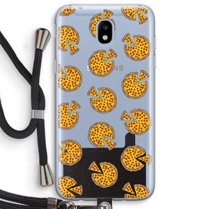 CaseCompany You Had Me At Pizza: Samsung Galaxy J5 (2017) Transparant Hoesje met koord