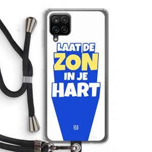 CaseCompany Laat de zon in je hart: Samsung Galaxy A12 Transparant Hoesje met koord