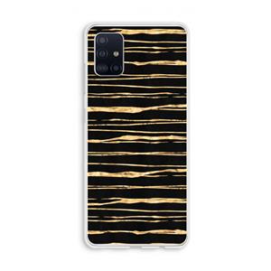 CaseCompany Gouden strepen: Galaxy A51 4G Transparant Hoesje