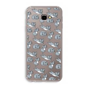 CaseCompany Poezen: Samsung Galaxy J4 Plus Transparant Hoesje