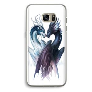 CaseCompany Yin Yang Dragons: Samsung Galaxy S7 Edge Transparant Hoesje