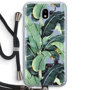 CaseCompany Bananenbladeren: Samsung Galaxy J5 (2017) Transparant Hoesje met koord