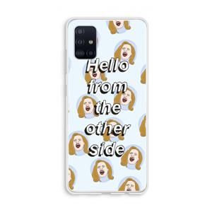 CaseCompany Hello: Galaxy A51 4G Transparant Hoesje