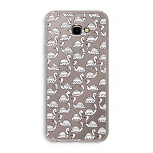 CaseCompany Zwanen: Samsung Galaxy J4 Plus Transparant Hoesje