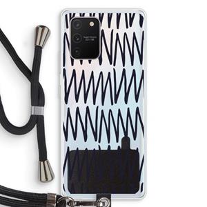 CaseCompany Marrakech Zigzag: Samsung Galaxy S10 Lite Transparant Hoesje met koord