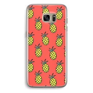 CaseCompany Ananas: Samsung Galaxy S7 Edge Transparant Hoesje