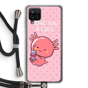 CaseCompany Love You A Lotl: Samsung Galaxy A12 Transparant Hoesje met koord