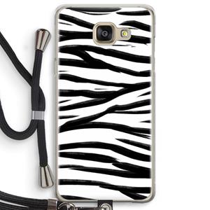 CaseCompany Zebra pattern: Samsung Galaxy A5 (2016) Transparant Hoesje met koord