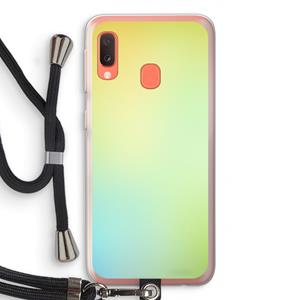CaseCompany Minty mist pastel: Samsung Galaxy A20e Transparant Hoesje met koord