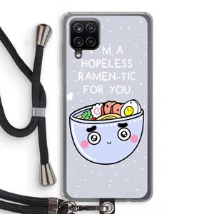 CaseCompany I'm A Hopeless Ramen-Tic For You: Samsung Galaxy A12 Transparant Hoesje met koord