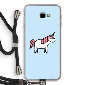 CaseCompany Eenhoorn: Samsung Galaxy J4 Plus Transparant Hoesje met koord