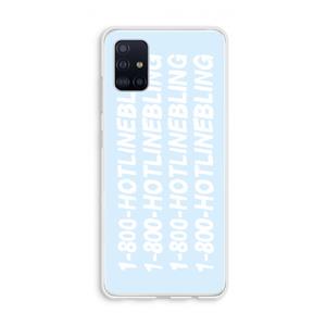 CaseCompany Hotline bling blue: Galaxy A51 4G Transparant Hoesje