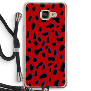 CaseCompany Red Leopard: Samsung Galaxy A5 (2016) Transparant Hoesje met koord