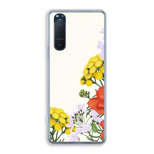 CaseCompany Wilde bloemen: Sony Xperia 5 II Transparant Hoesje