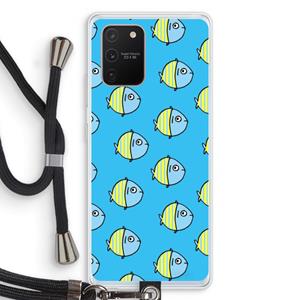 CaseCompany Visjes: Samsung Galaxy S10 Lite Transparant Hoesje met koord