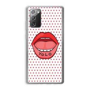 CaseCompany Yolo Denise: Samsung Galaxy Note 20 / Note 20 5G Transparant Hoesje