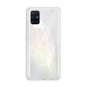CaseCompany Pluim: Galaxy A51 4G Transparant Hoesje