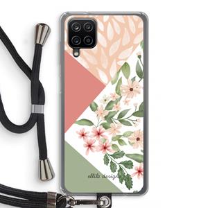 CaseCompany Sweet heaven geometrics: Samsung Galaxy A12 Transparant Hoesje met koord