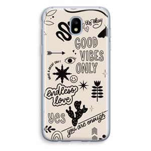 CaseCompany Good vibes: Samsung Galaxy J5 (2017) Transparant Hoesje