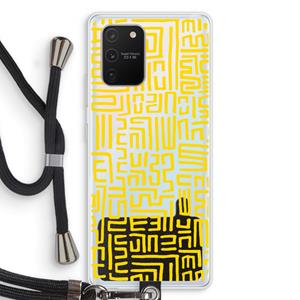 CaseCompany Majorelle Blue Print: Samsung Galaxy S10 Lite Transparant Hoesje met koord