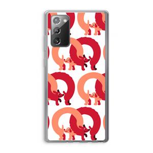 CaseCompany Dogs: Samsung Galaxy Note 20 / Note 20 5G Transparant Hoesje