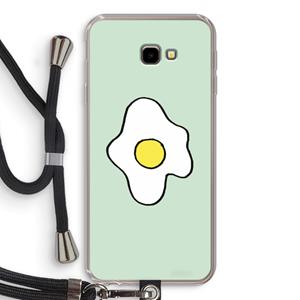 CaseCompany Spiegelei: Samsung Galaxy J4 Plus Transparant Hoesje met koord