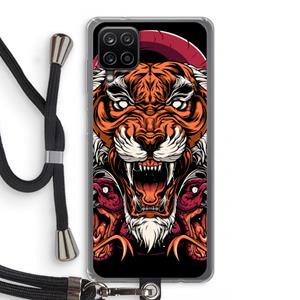 CaseCompany Tiger and Rattlesnakes: Samsung Galaxy A12 Transparant Hoesje met koord