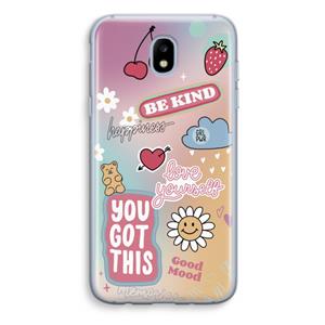 CaseCompany Positivity: Samsung Galaxy J5 (2017) Transparant Hoesje
