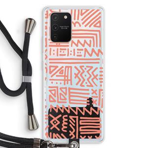 CaseCompany Marrakech Pink: Samsung Galaxy S10 Lite Transparant Hoesje met koord