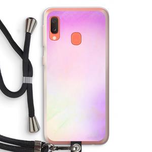 CaseCompany Flow mist pastel: Samsung Galaxy A20e Transparant Hoesje met koord
