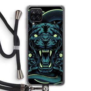 CaseCompany Cougar and Vipers: Samsung Galaxy A12 Transparant Hoesje met koord