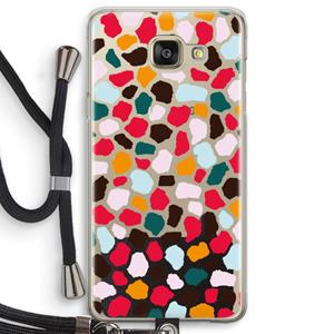 CaseCompany Colored Giraffe: Samsung Galaxy A5 (2016) Transparant Hoesje met koord