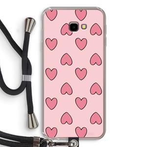 CaseCompany Ondersteboven verliefd: Samsung Galaxy J4 Plus Transparant Hoesje met koord