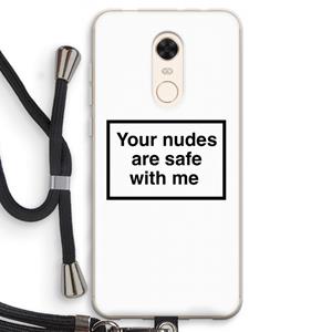 CaseCompany Safe with me: Xiaomi Redmi 5 Transparant Hoesje met koord