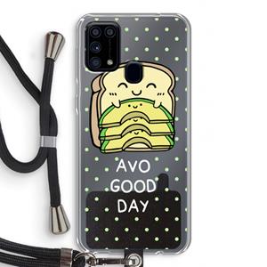 CaseCompany Avo Good Day: Samsung Galaxy M31 Transparant Hoesje met koord