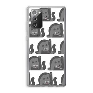 CaseCompany Cats: Samsung Galaxy Note 20 / Note 20 5G Transparant Hoesje