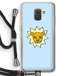 CaseCompany Kleine leeuw: Samsung Galaxy A8 (2018) Transparant Hoesje met koord