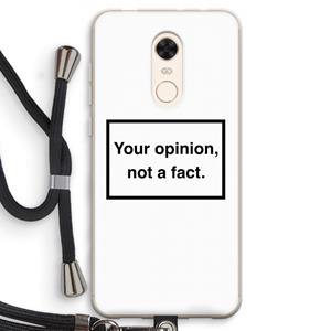 CaseCompany Your opinion: Xiaomi Redmi 5 Transparant Hoesje met koord