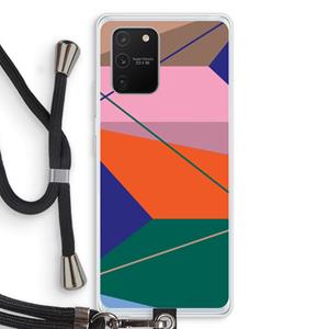 CaseCompany Gestalte 1: Samsung Galaxy S10 Lite Transparant Hoesje met koord